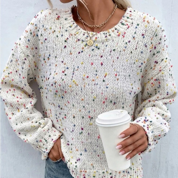New popcorn knit long sleeve sweater - Picture 5 of 6
